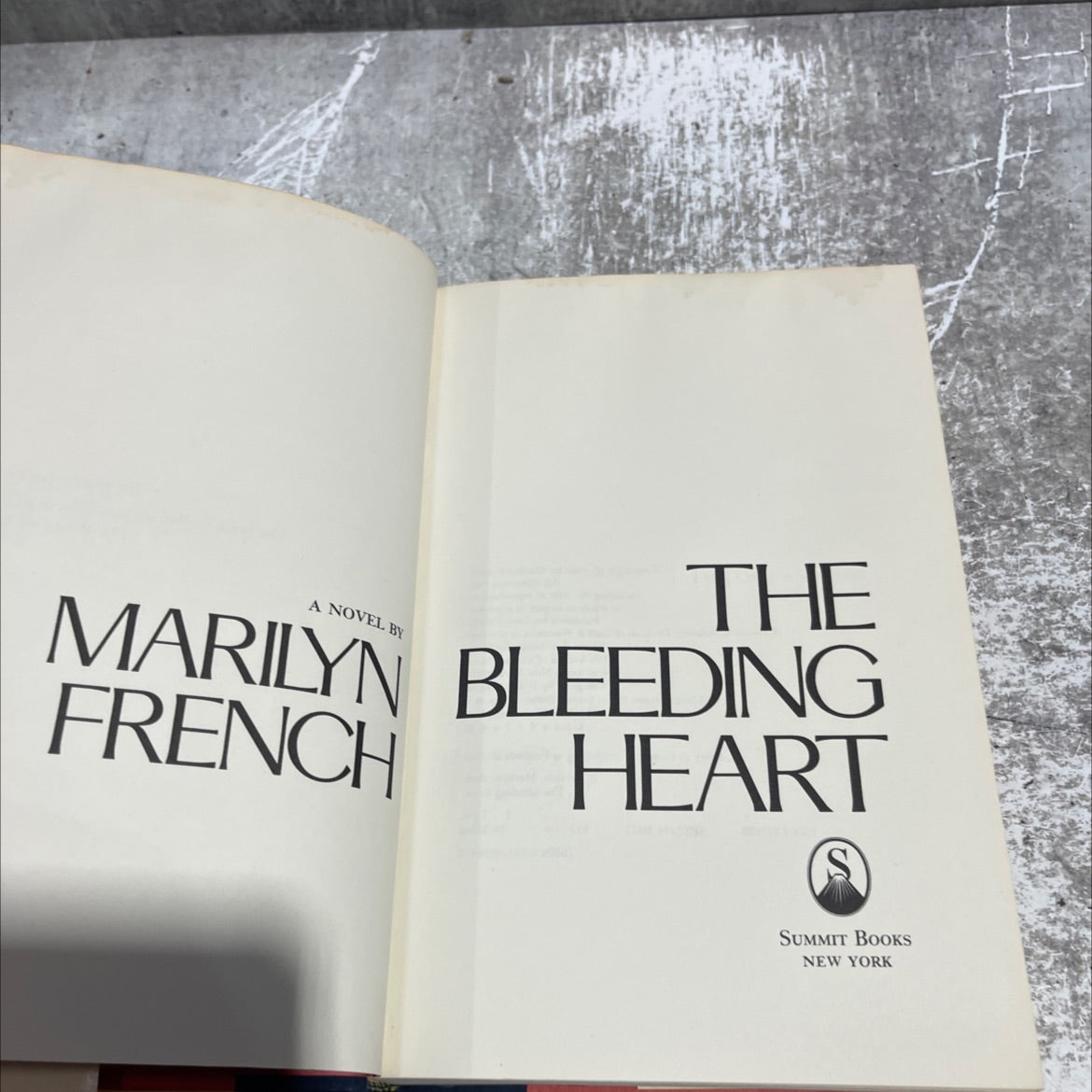 the bleeding heart book, by Marilyn French, 1980 Hardcover image 2