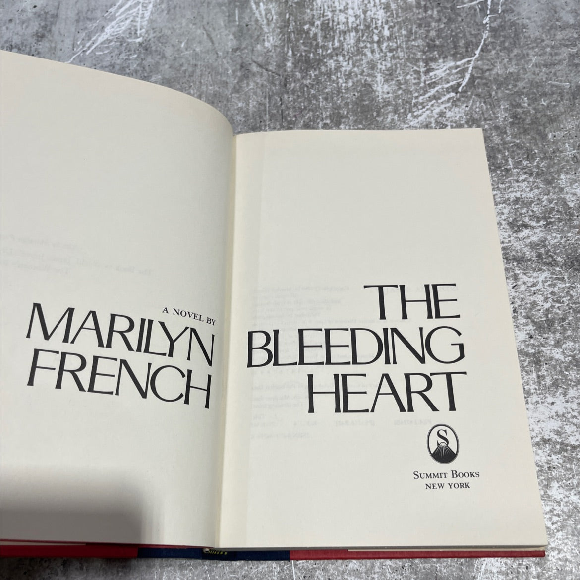 the bleeding heart book, by Marilyn French, 1980 Hardcover image 2