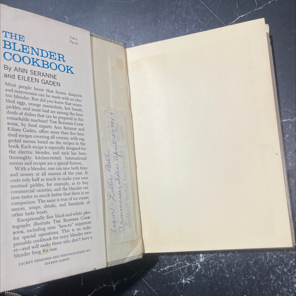 the blender cookbook book, by ann seranne and eileen gaden, 1961 Hardcover image 4
