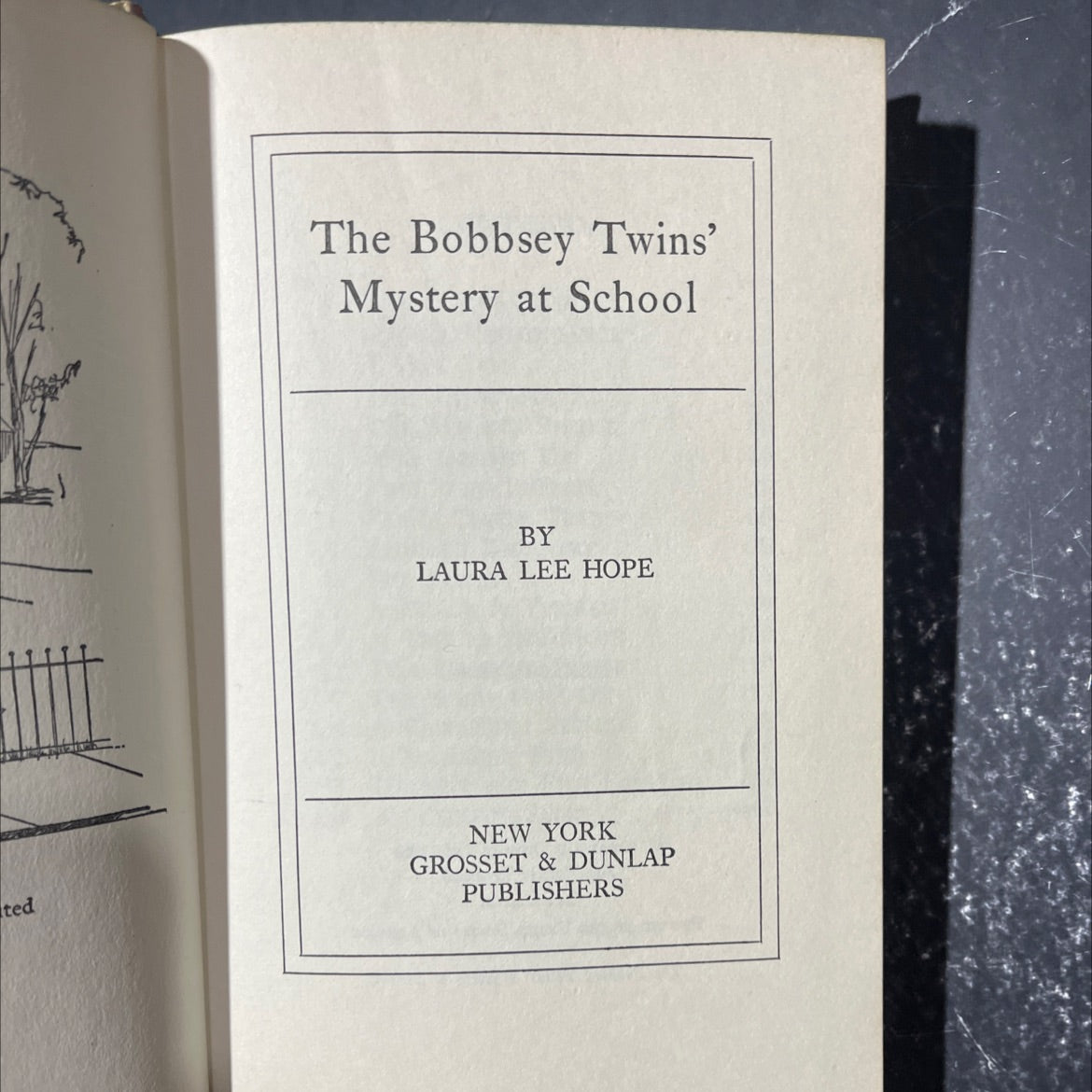 the bobbsey twins' mystery at school book, by laura lee hope, 1962 Hardcover image 2