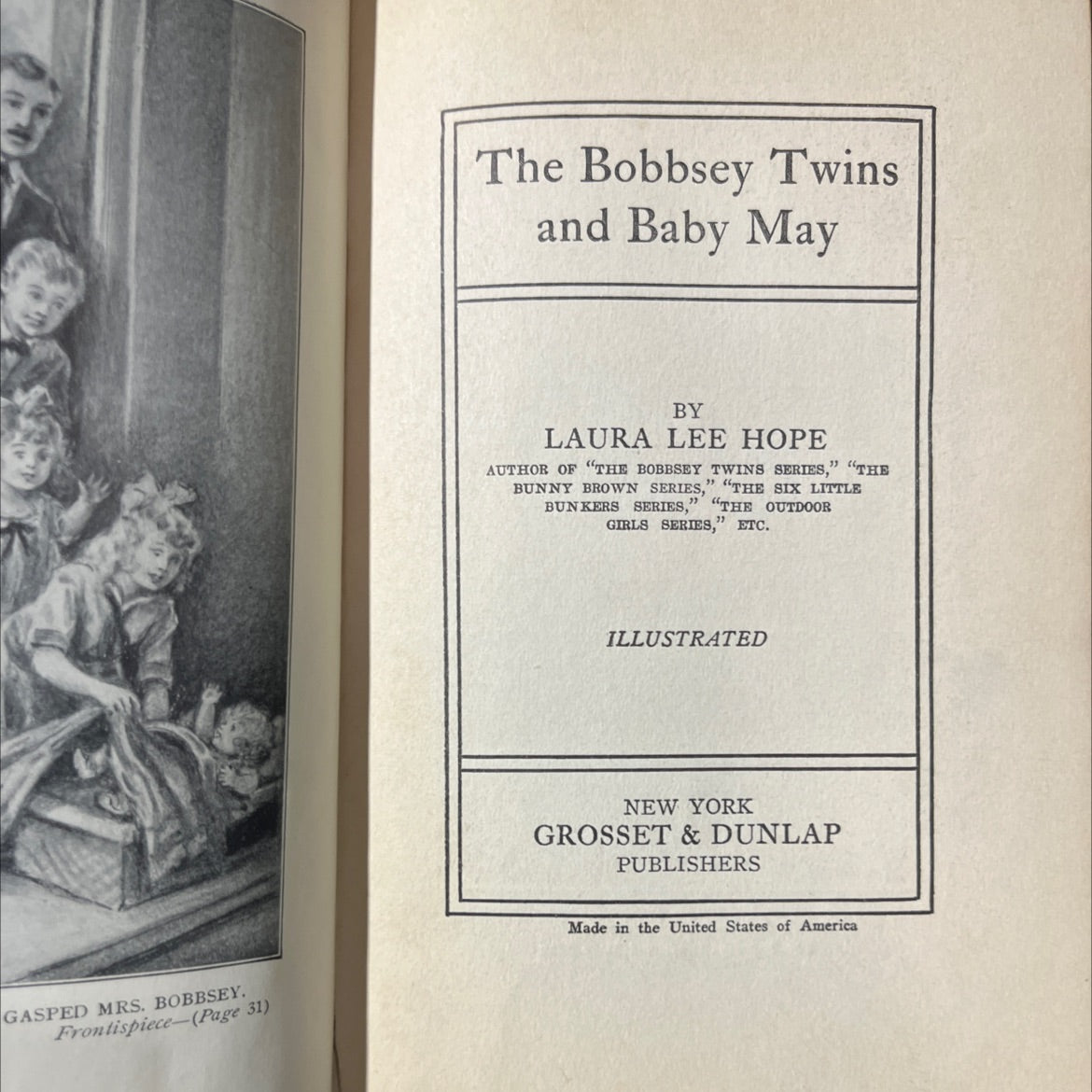 the bobbsey twins and baby may book, by laura lee hope, 1924 Hardcover image 2