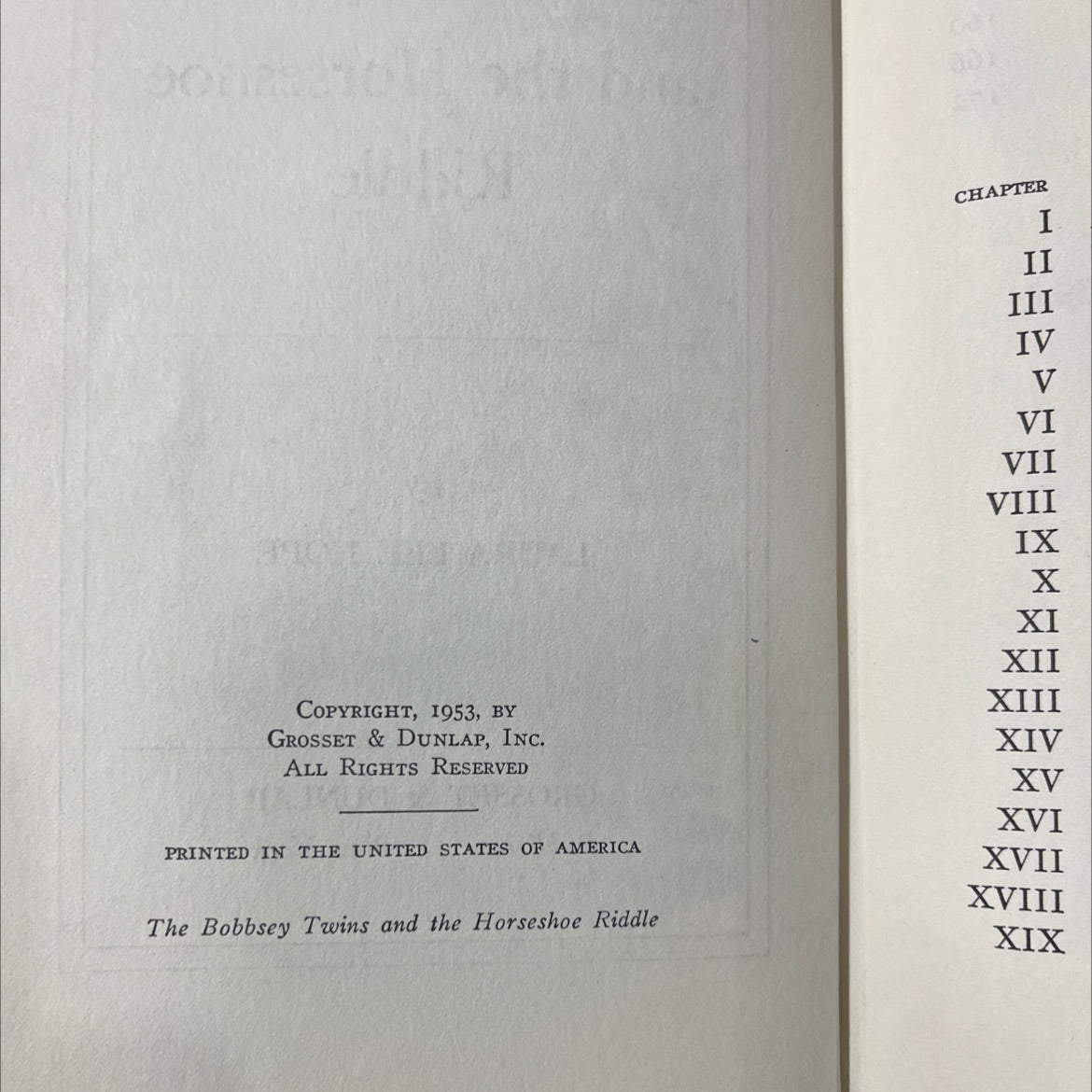 the bobbsey twins and the horseshoe riddle book, by laura lee hope, 1953 Hardcover image 3