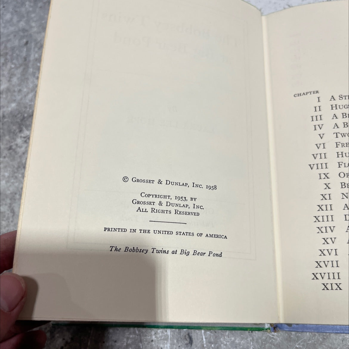 the bobbsey twins at big bear pond book, by laura lee hope, 1958 Hardcover image 3