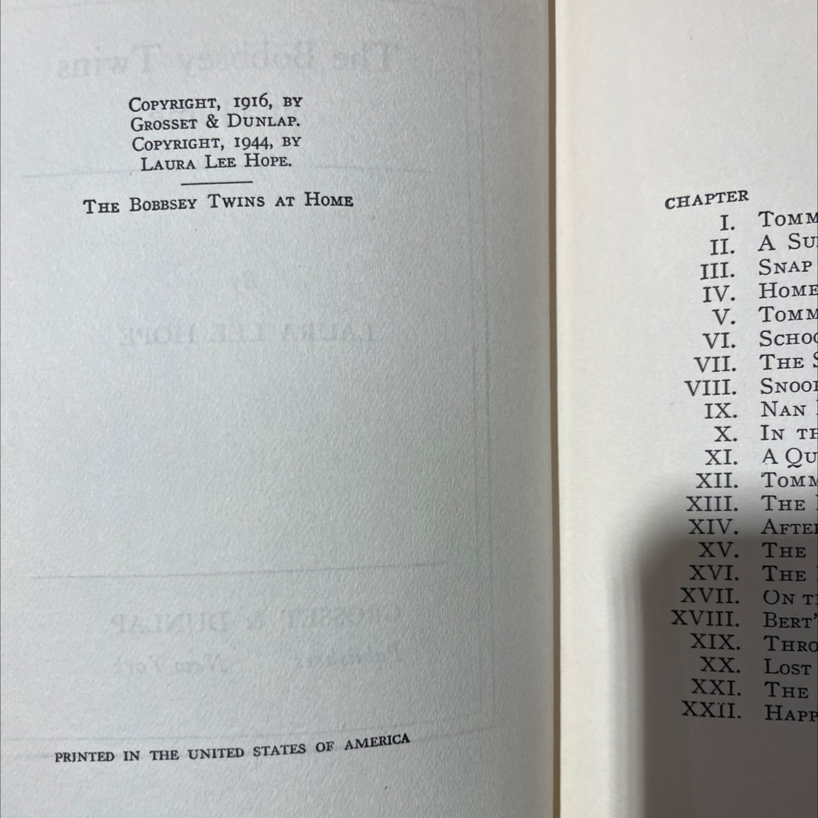 the bobbsey twins at home book, by laura lee hope, 1944 Hardcover image 3