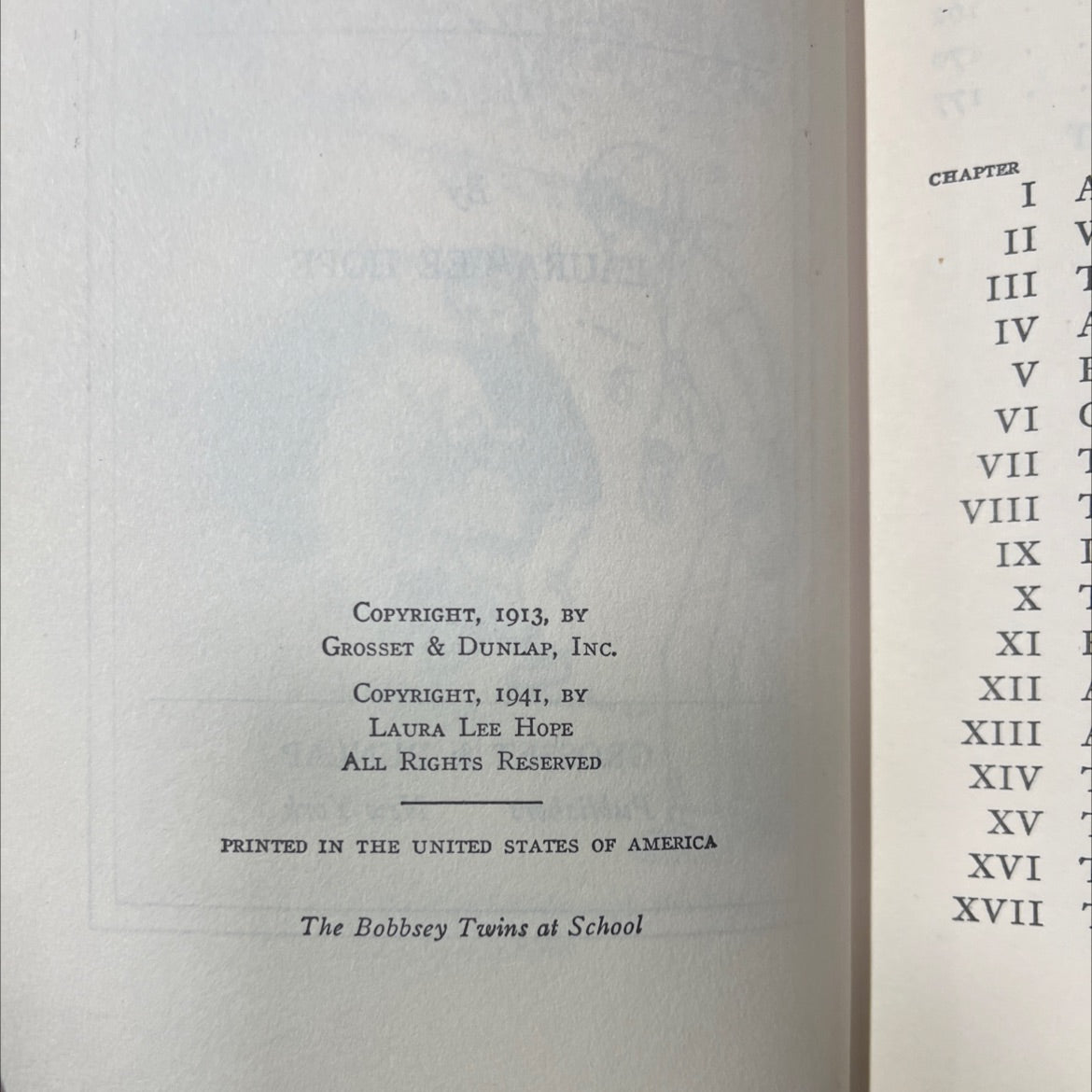 the bobbsey twins at school book, by laura lee hope, 1941 Hardcover image 3