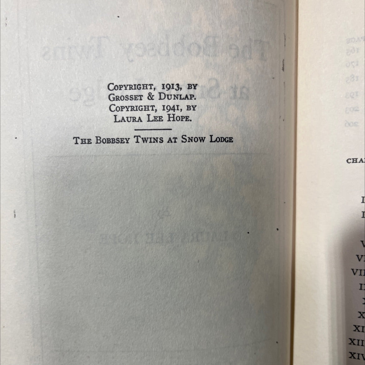 the bobbsey twins at snow lodge book, by laura lee hope, 1941 Hardcover image 3