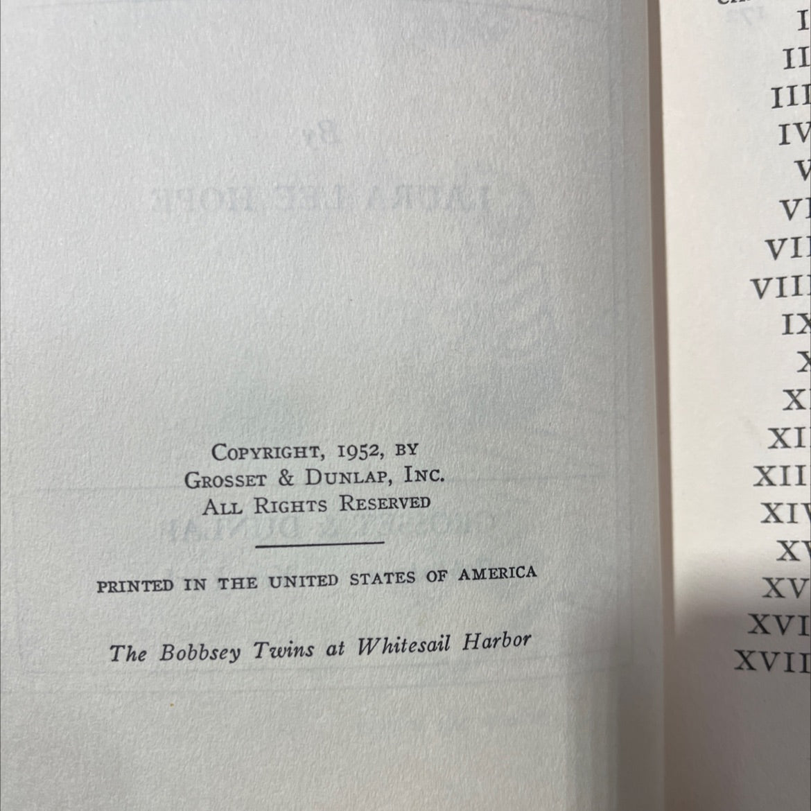 the bobbsey twins at whitesail harbor book, by laura lee hope, 1952 Hardcover image 3