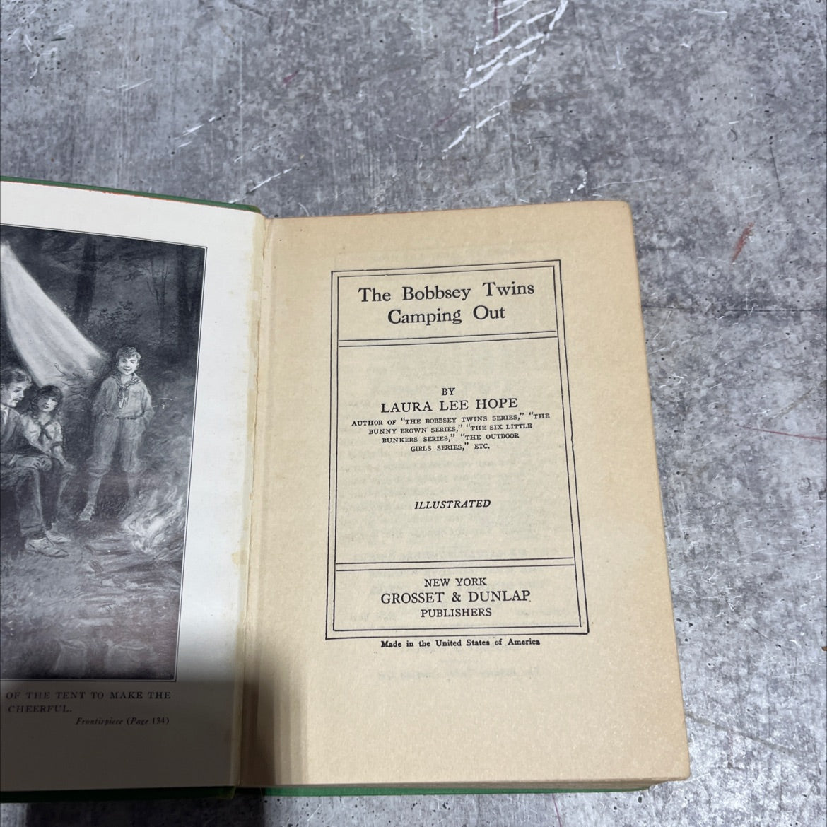 the bobbsey twins camping out book, by laura lee hope, 1923 Hardcover image 2
