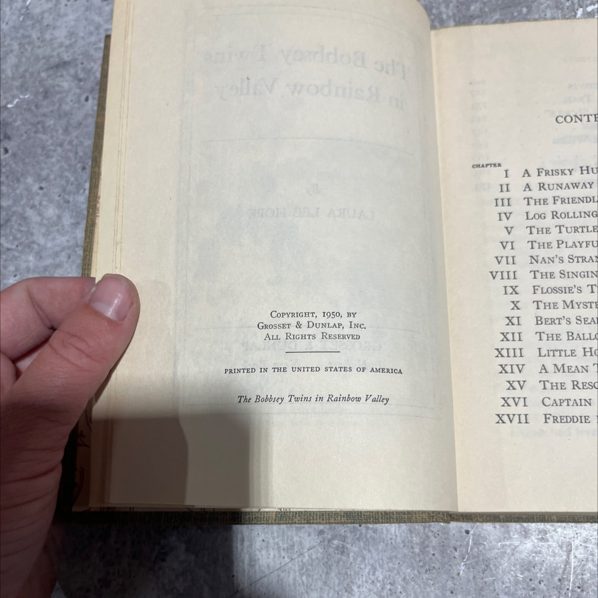 the bobbsey twins in rainbow valley book, by vitlaura lee hope, 1950 Hardcover image 3