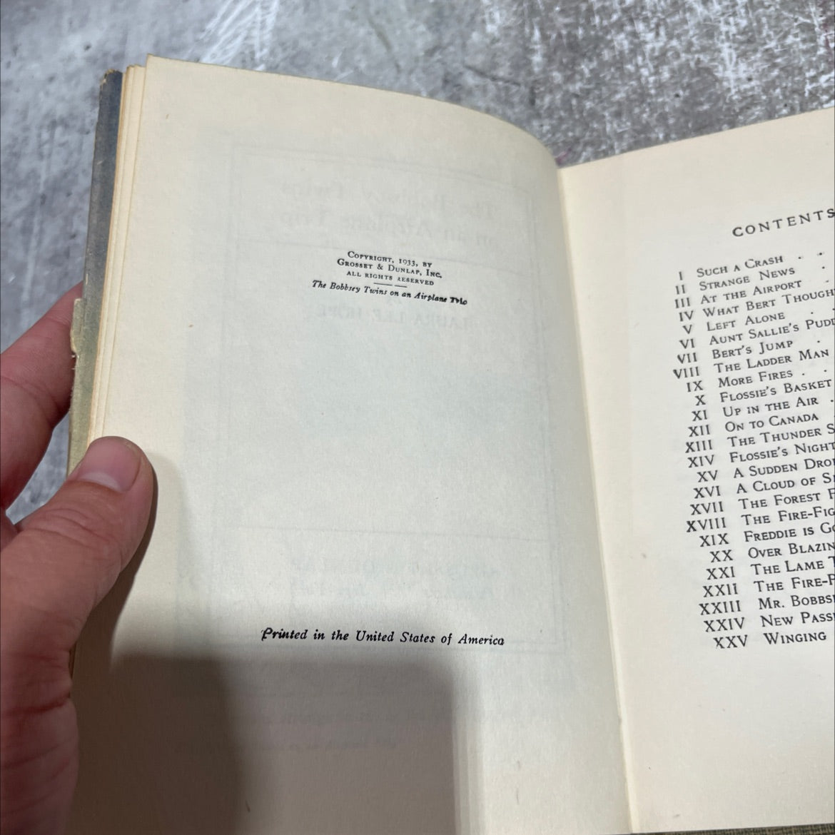 the bobbsey twins on an airplane trip book, by laura lee hope, 1933 Hardcover image 3