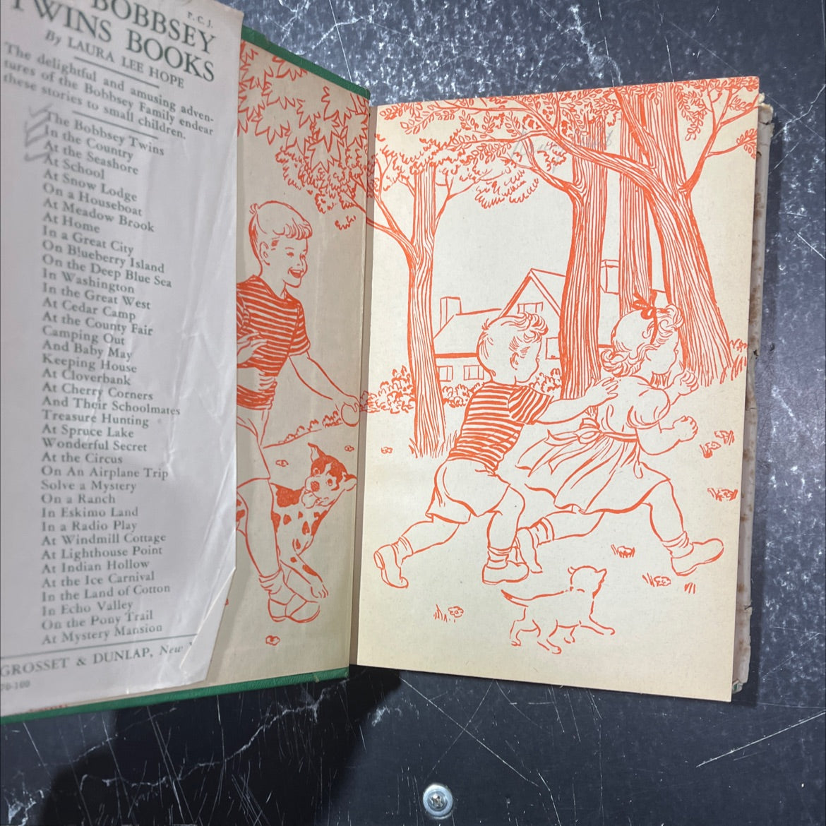 the bobbsey twins on the pony trail book, by laura lee hope, 1944 Hardcover image 4