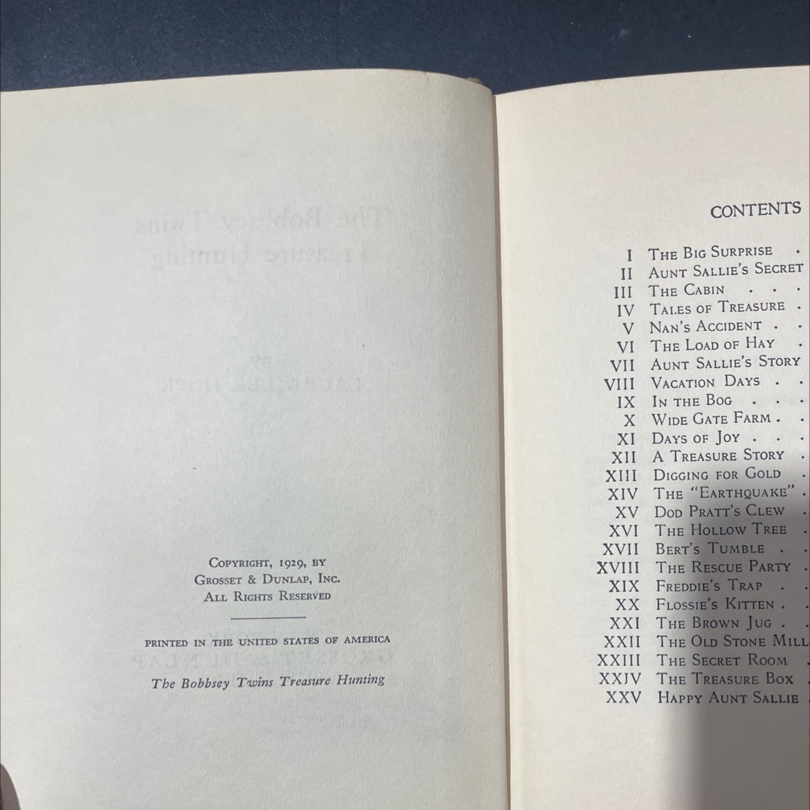 the bobbsey twins treasure hunting book, by laura lee hope, 1929 Hardcover image 3