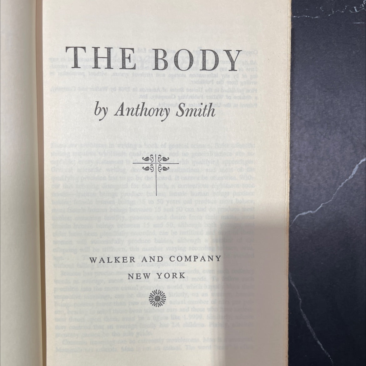 the body book, by anthony smith, 1968 Hardcover image 2
