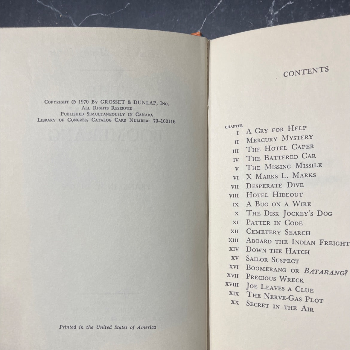 the bombay boomerang book, by franklin w. dixon, 1970 Hardcover image 3