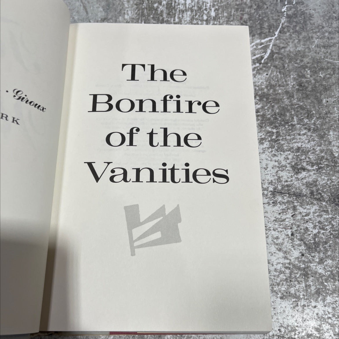 the bonfire of the vanities book, by Tom Wolfe, 1987 Hardcover image 2