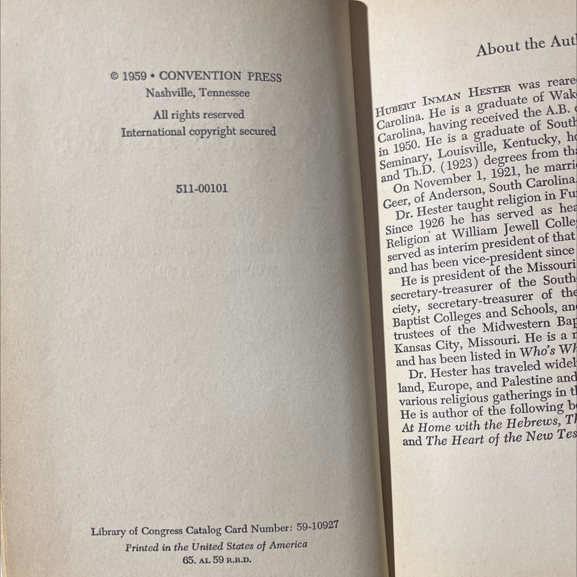 the book of books book, by h. i. hester, 1959 Hardcover image 3