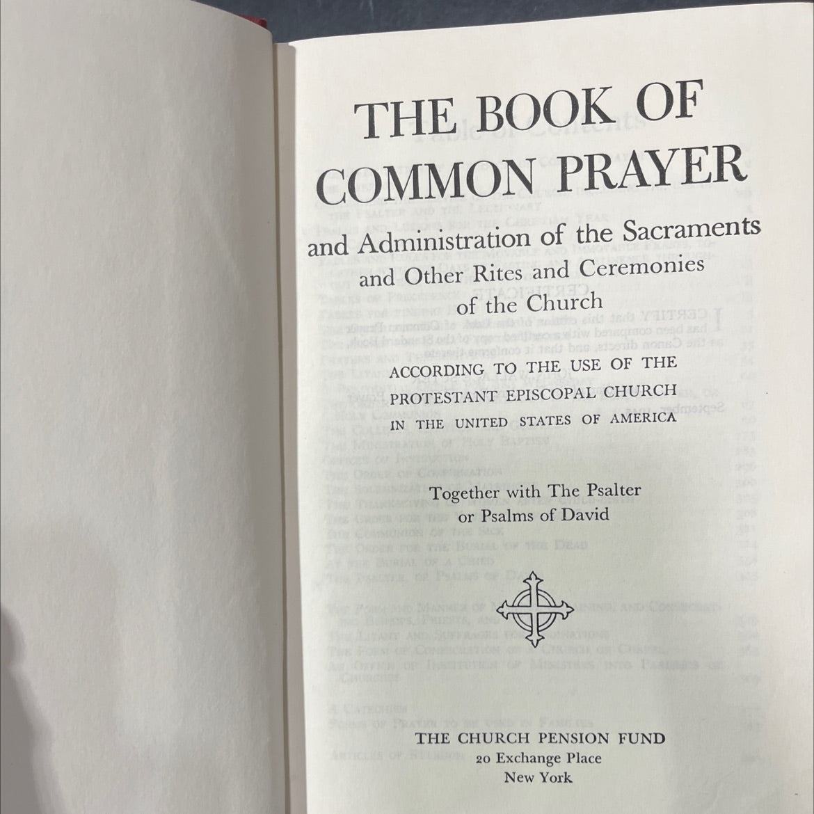 the book of common prayer book, by unknown, 1945 Hardcover image 2