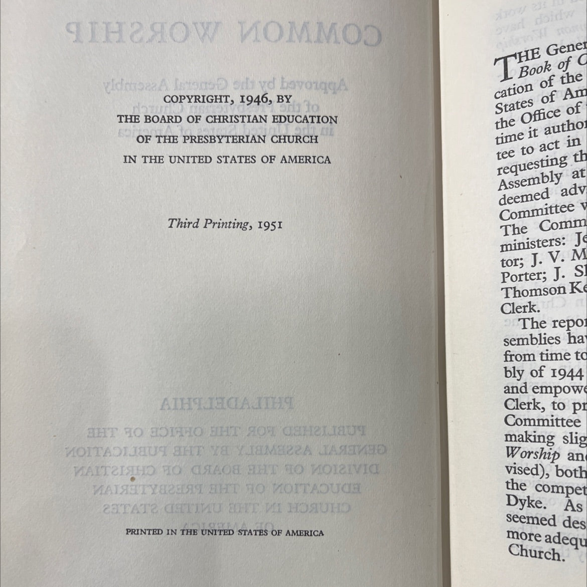 the book of common worship book, by Jesse Halsey, J. V. Moldenhawer, Mor Porter, J. Shackelford, 1946 Hardcover image 3