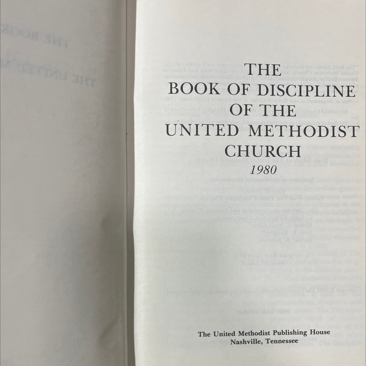 the book of discipline of the united methodist church book, by The United Methodist Church, 1980 Hardcover image 2