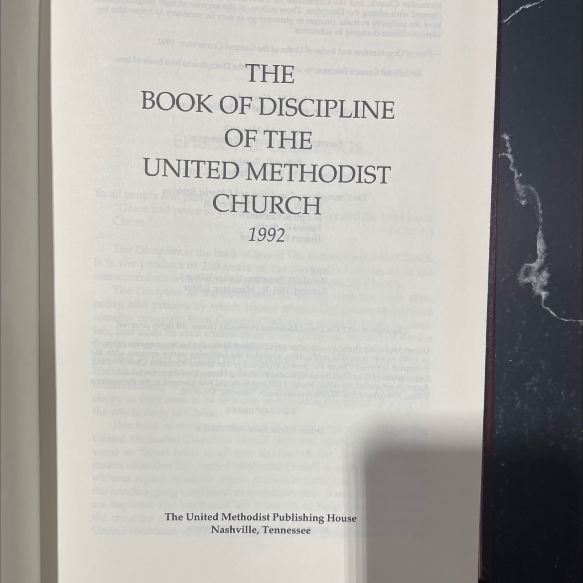 the book of discipline of the united methodist church book, by unknown, 1992 Hardcover image 2