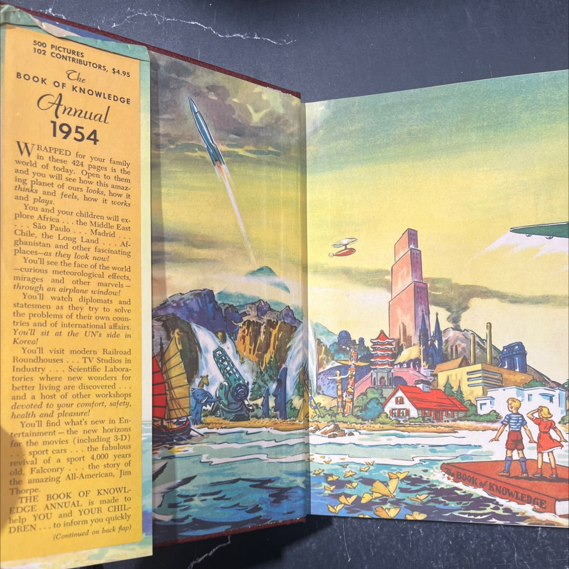 the book of knowledge 1954 annual book, by unknown, 1954 Hardcover image 4