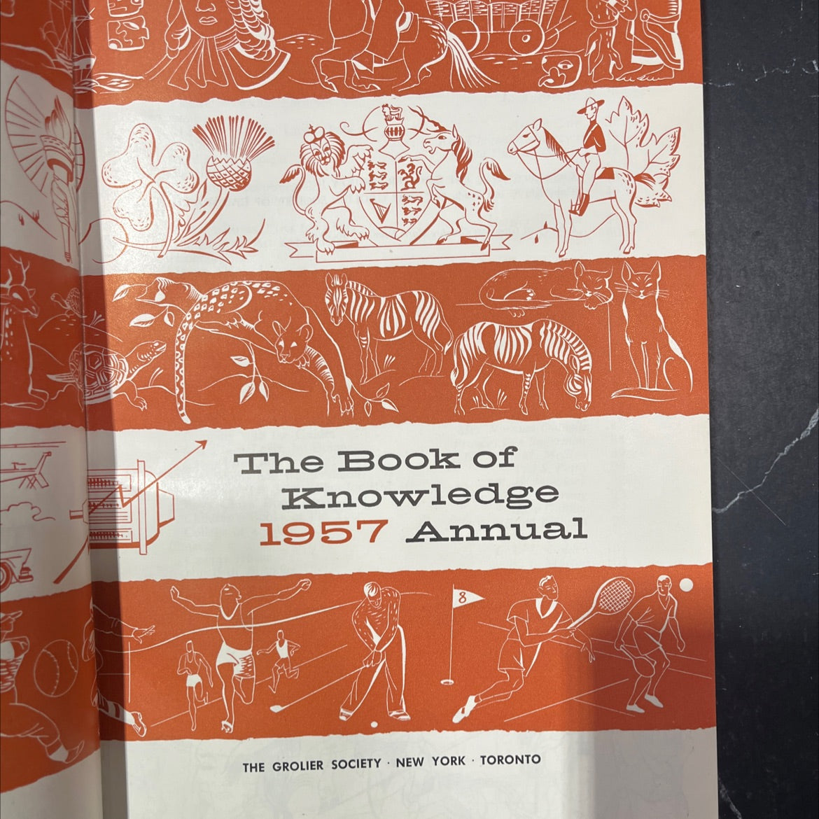 the book of knowledge 1957 annual book, by unknown, 1957 Hardcover image 2
