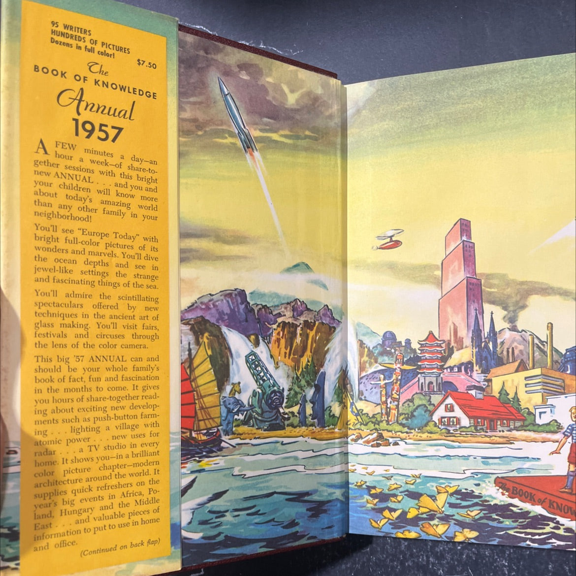 the book of knowledge 1957 annual book, by unknown, 1957 Hardcover image 4