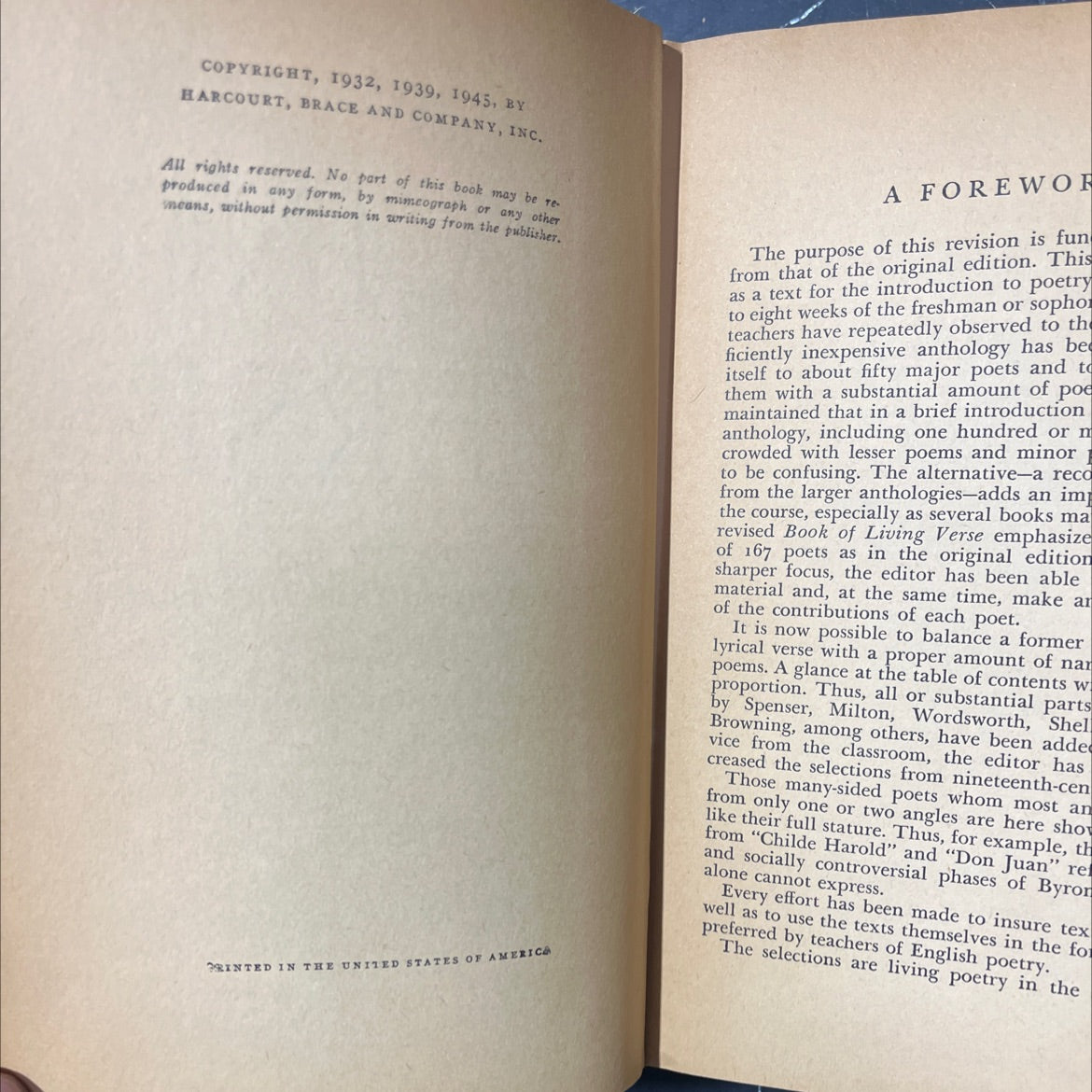 the book of living verse book, by louis untermeyer, 1945 Hardcover image 3