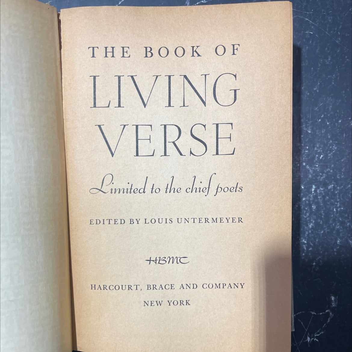 the book of living verse book, by louis untermeyer, 1945 Hardcover image 2