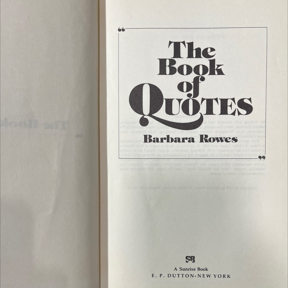 the book of quotes book, by Barbara Rowes, 1979 Hardcover image 2