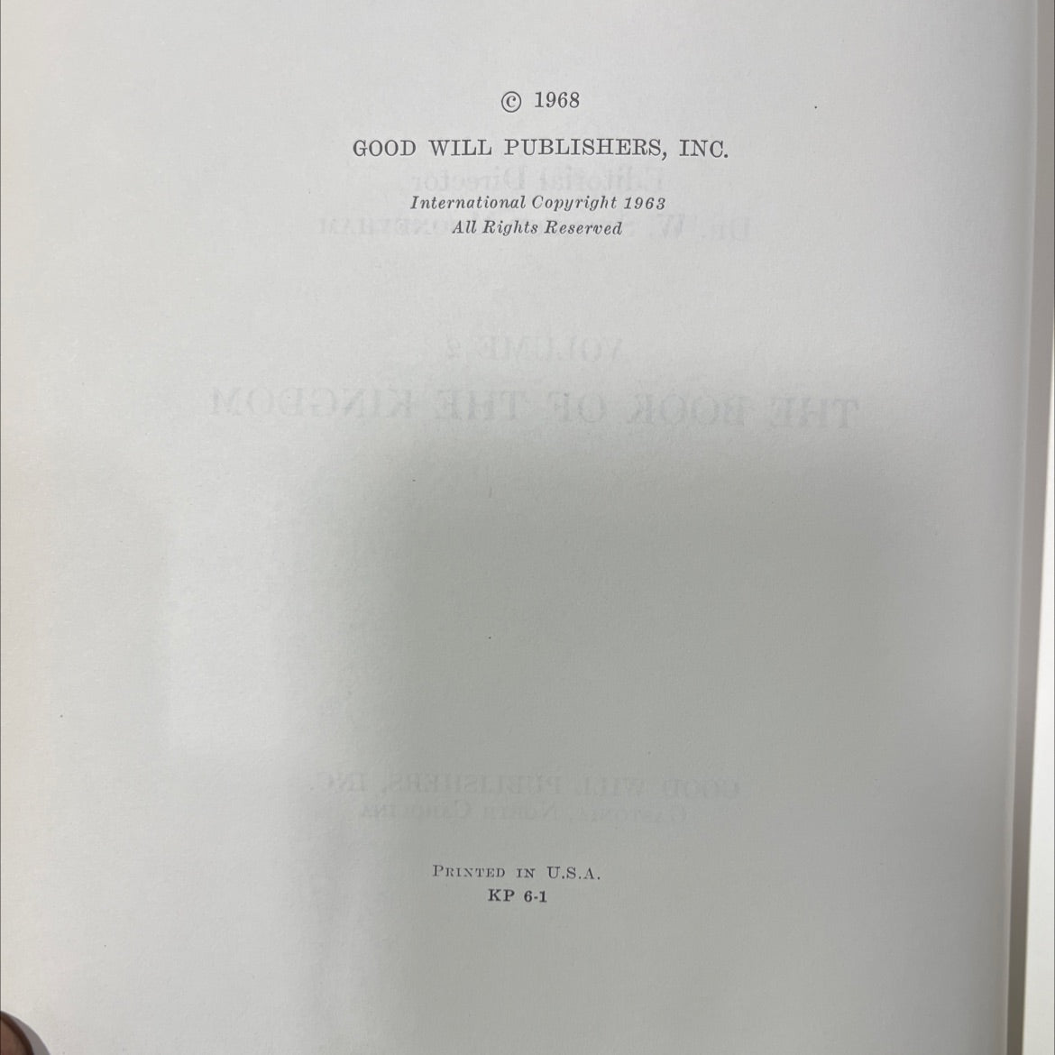 the book of the kingdom book, by unknown, 1968 Leather image 3