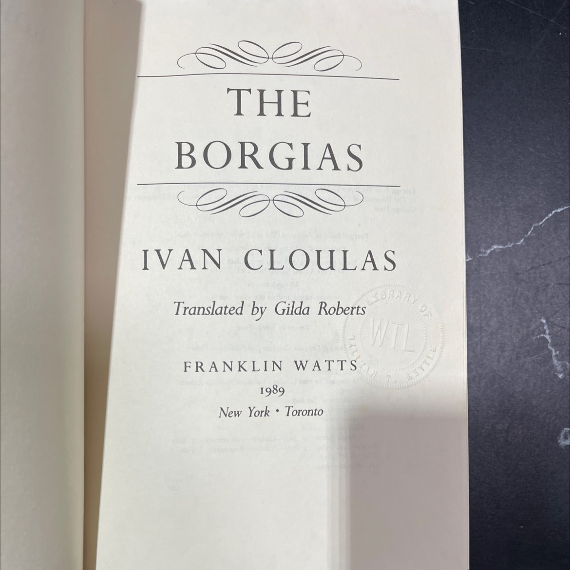 the borgias book, by ivan cloulas, 1989 Hardcover image 2