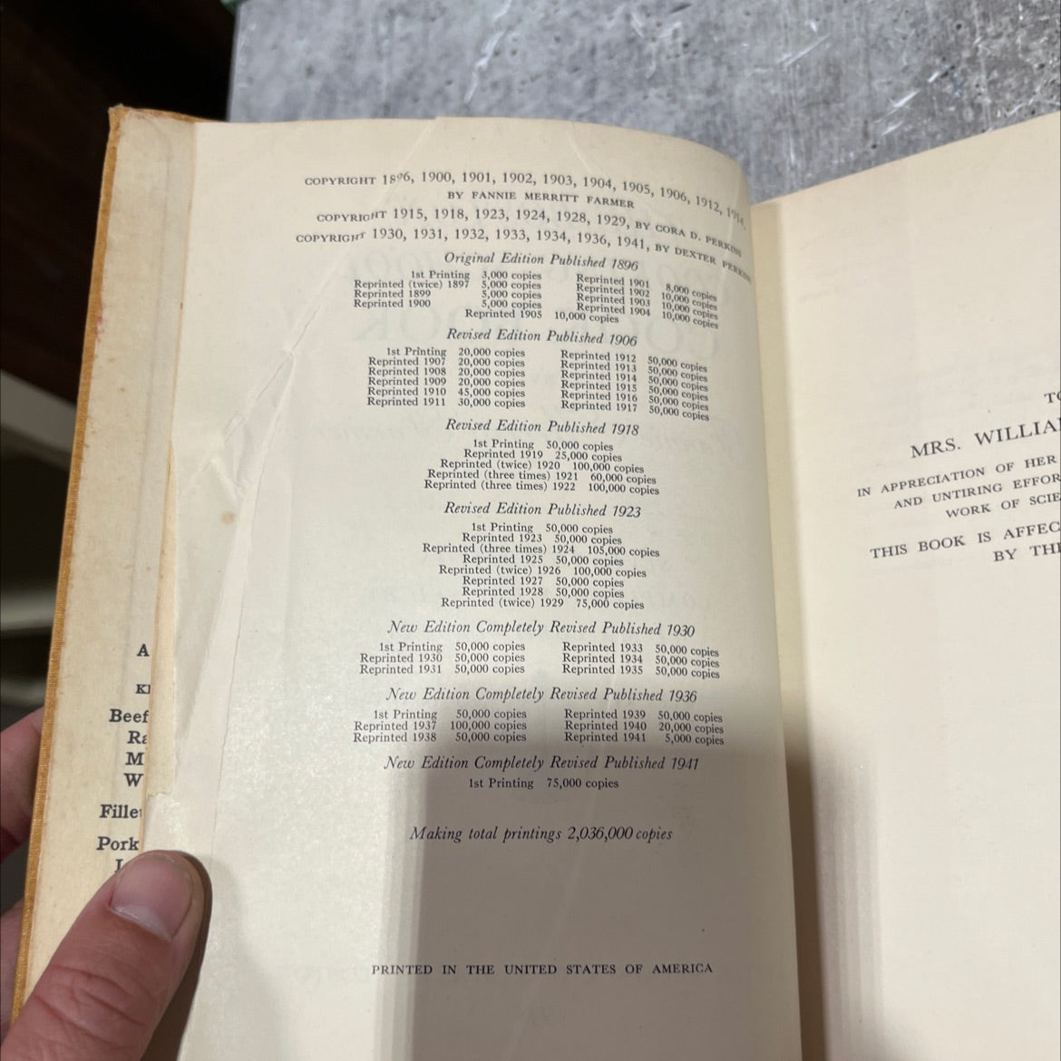 the boston cooking-school cook book book, by fannie merritt farmer, 1941 Hardcover image 3