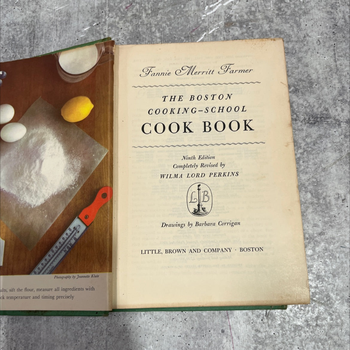 the boston cooking-school cook book book, by fannie merritt farmer, 1946 Hardcover image 2