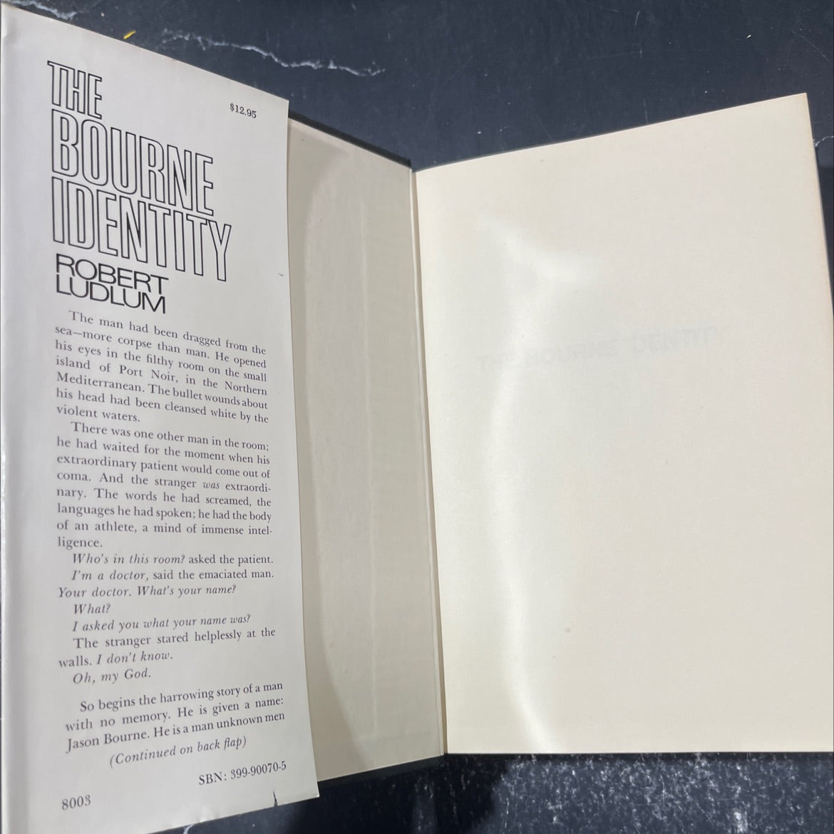 the bourne identity book, by Robert Ludlum, 1980 Hardcover image 4