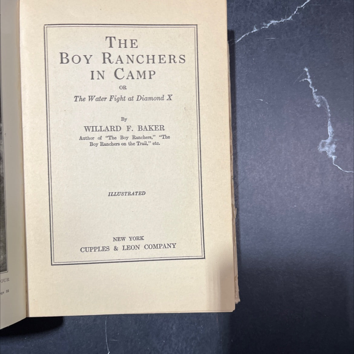 the boy ranchers in camp or the water fight at diamond x book, by willard f. baker, 1921 Hardcover image 2