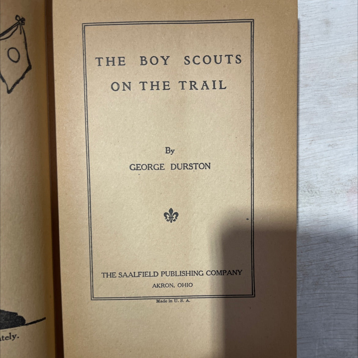 the boy scouts on the trail book, by george durston, 1921 Hardcover, Antique image 2