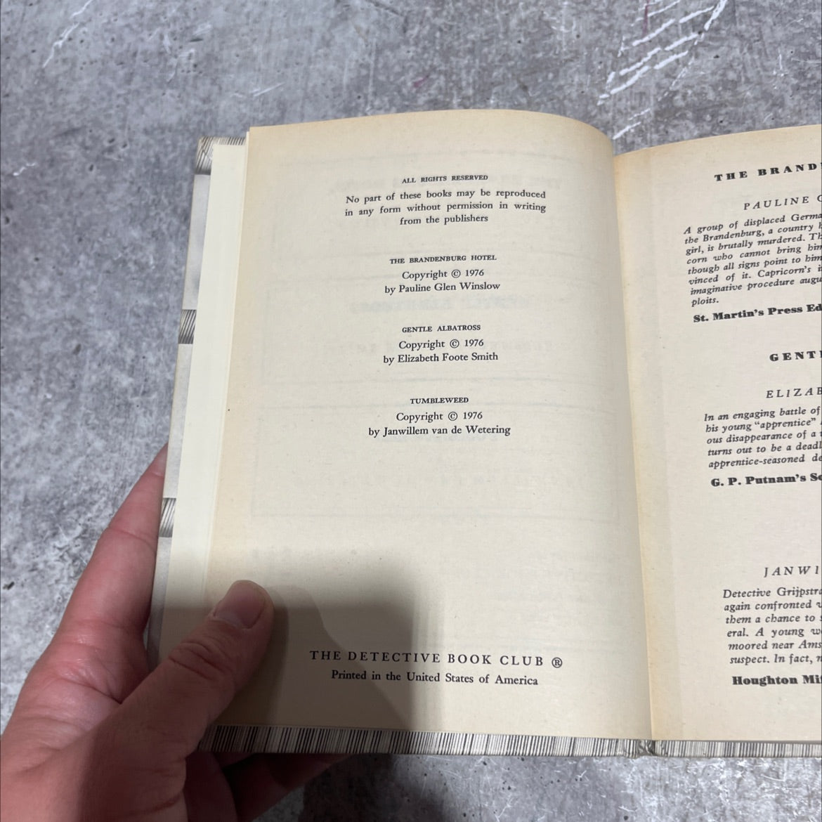 the brandenburg hotel book, by pauline glen winslow, 1976 Hardcover image 3