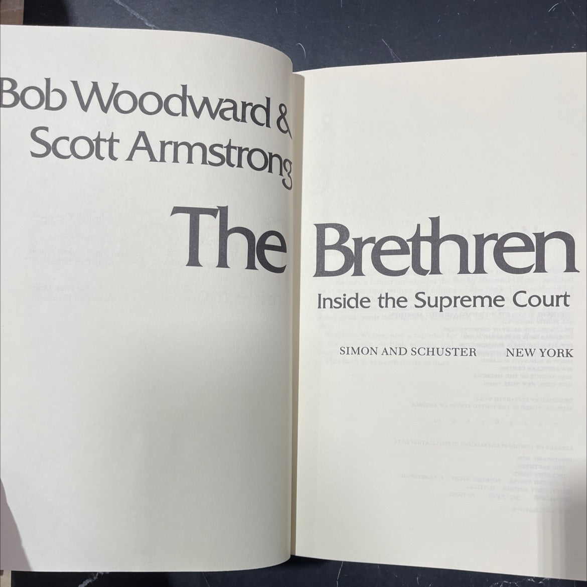 the brethren inside the supreme court book, by Bob Woodward & Scott Armstrong, 1979 Hardcover image 2