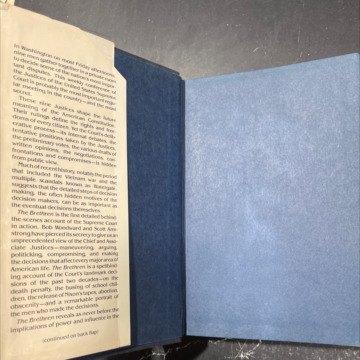 the brethren inside the supreme court book, by Bob Woodward & Scott Armstrong, 1979 Hardcover image 4