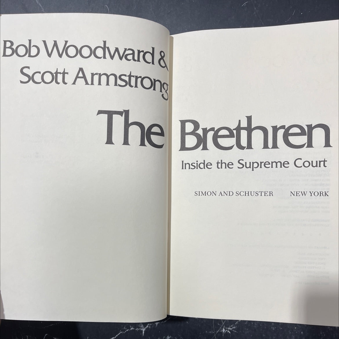the brethren inside the supreme court book, by Bob Woodward & Scott Armstrong, 1979 Hardcover image 2