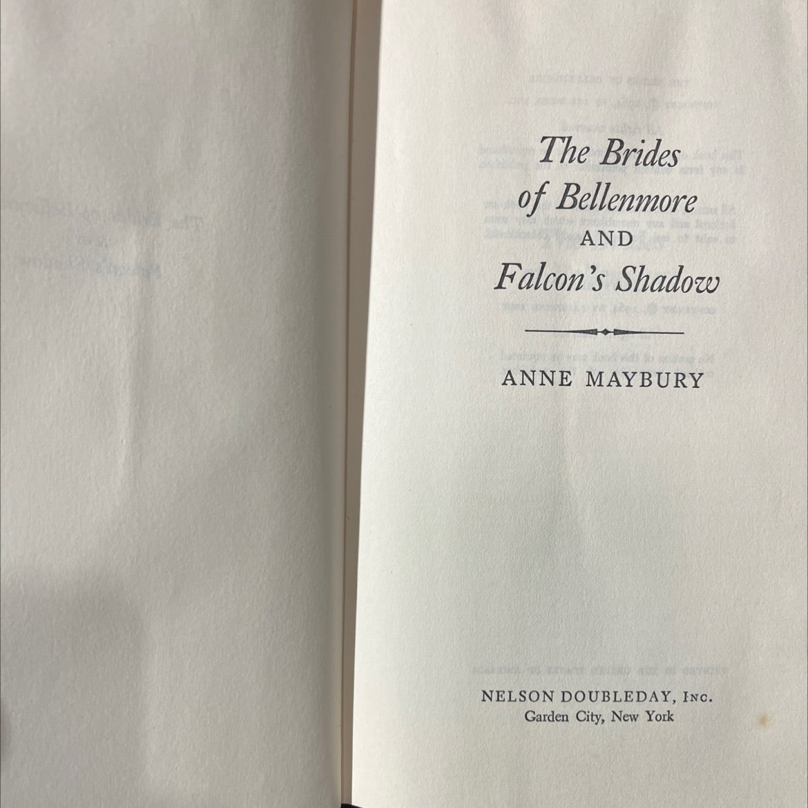 the brides of bellenmore book, by anne maybury, 1964 Hardcover image 2