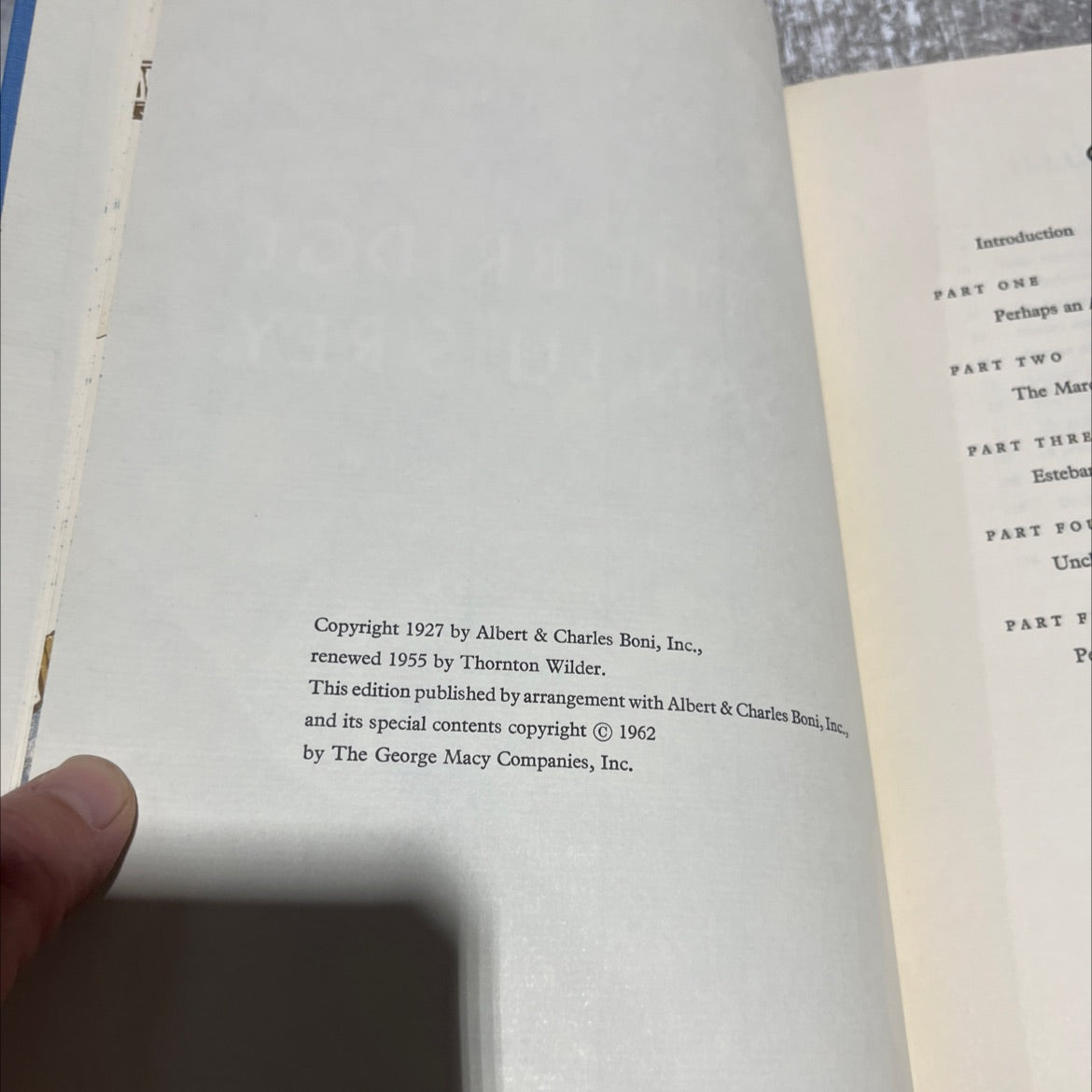 the bridge of san luis rey book, by thornton wilder, 1955 Hardcover image 3
