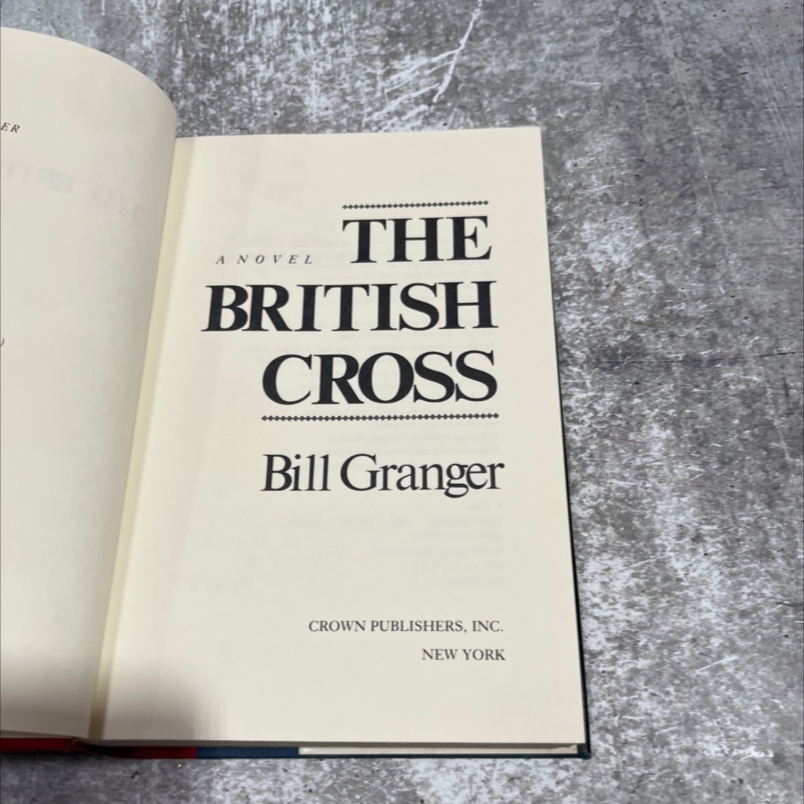 the british cross book, by bill granger, 1983 Hardcover image 2