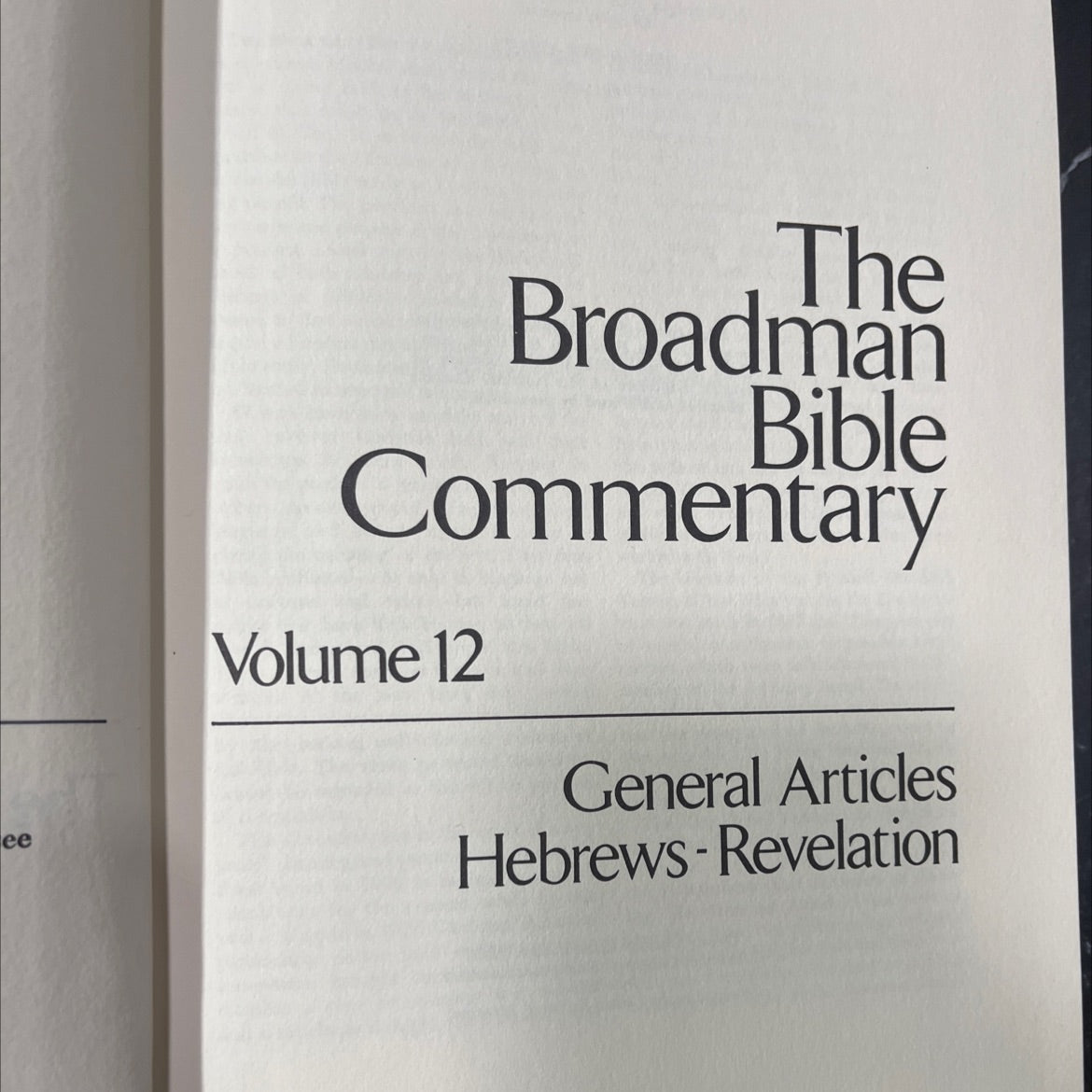 the broadman bible commentary volume 12 general articles hebrews-revelation book, by unknown, 1972 Hardcover image 2