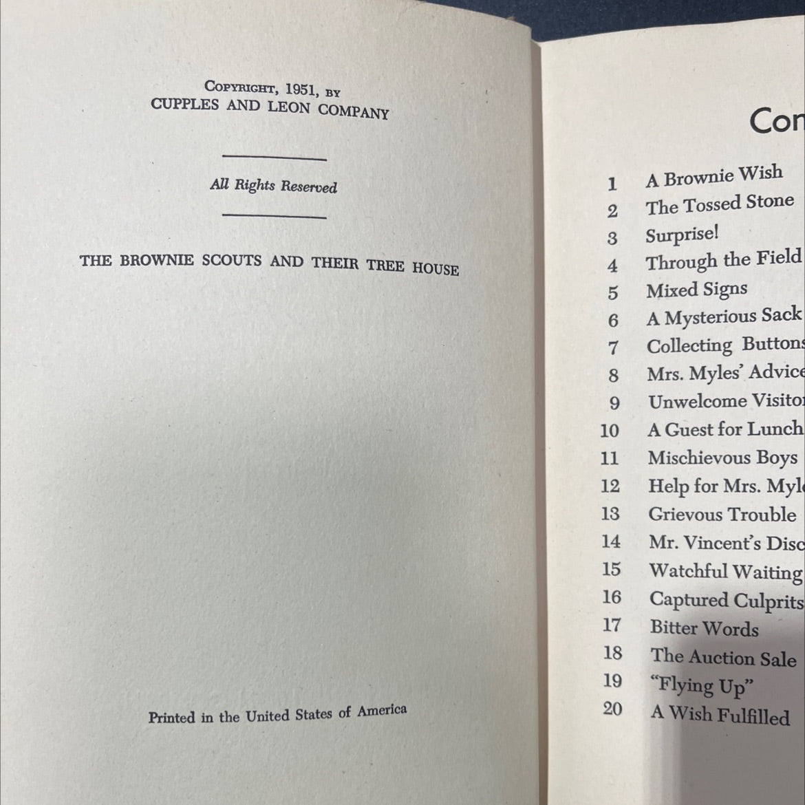 the brownie scouts and their tree house book, by mildred a. wirt, 1951 Hardcover image 3