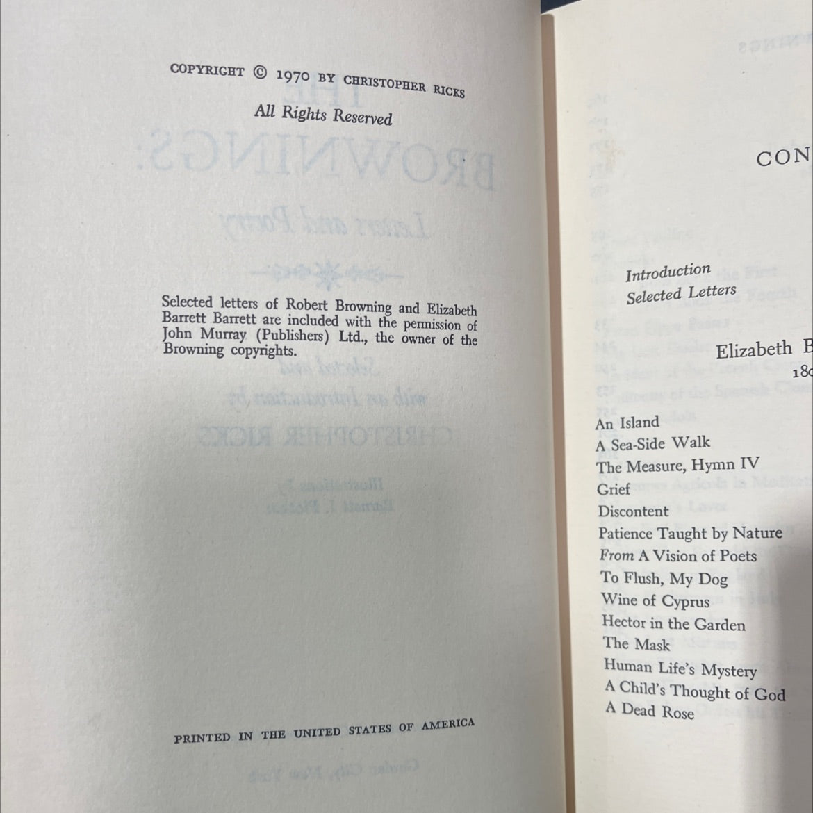 the brownings: letters and poetry selected and with an introduction by christopher ricks book, by christopher ricks, image 3