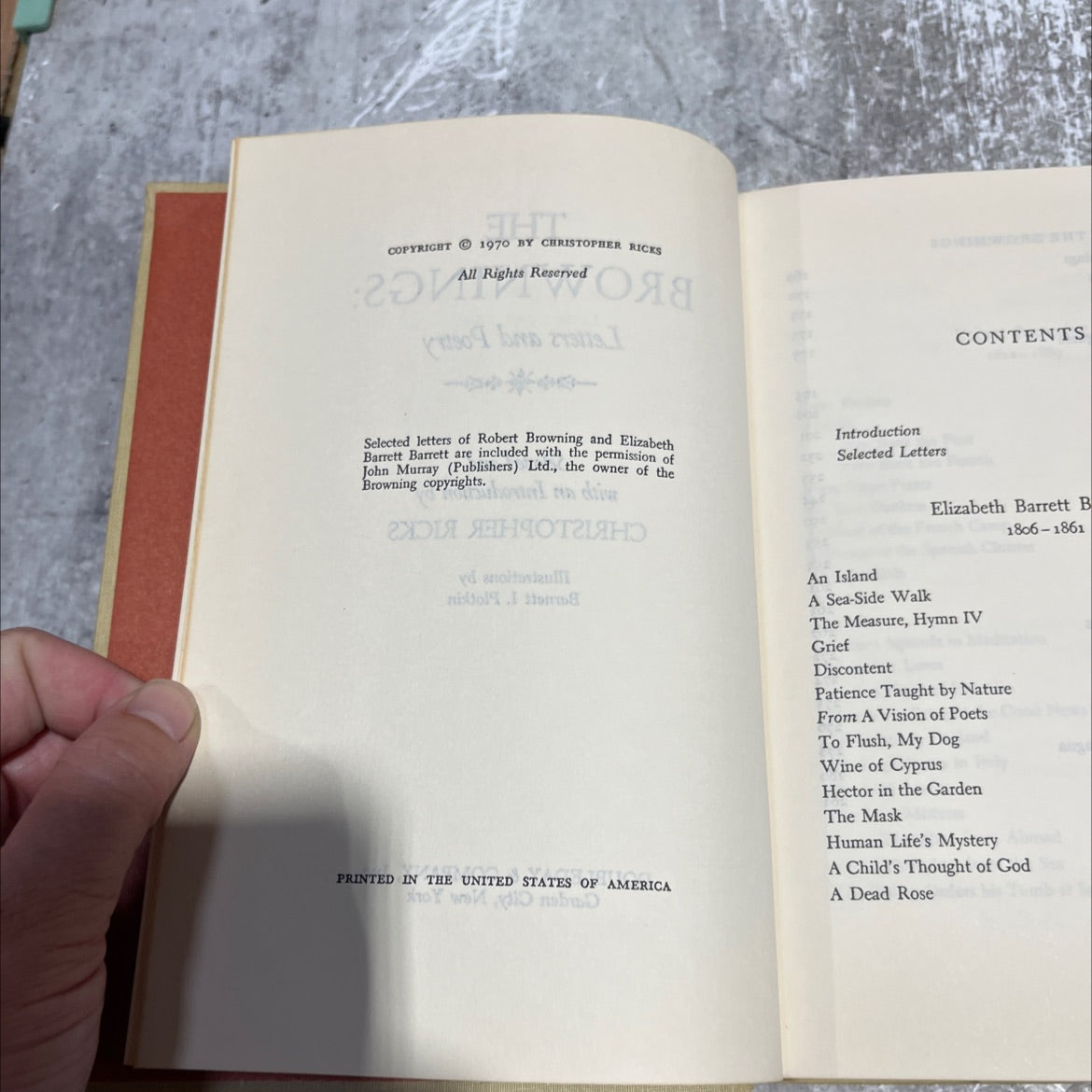 the brownings: letters and poetry book, by christopher ricks, 1970 Hardcover image 3