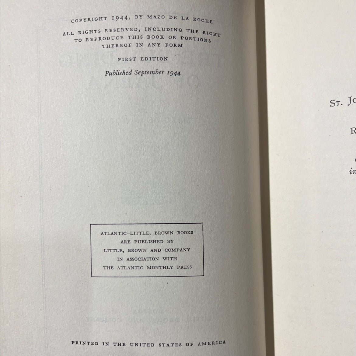 the building of jalna book, by mazo de la roche, 1944 Hardcover image 3