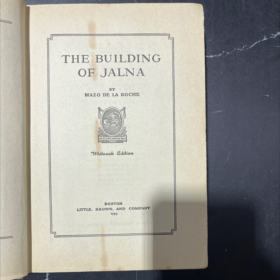 the building of jalna book, by mazo de la roche, 1944 Hardcover image 2